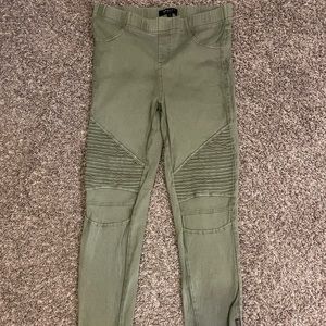 Olive Beulah Moto Leggings